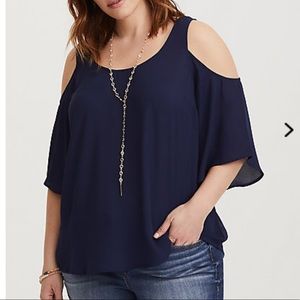 Torrid blouse - navy - Torrid sz1 = sz 14/16
